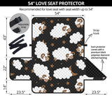 Cute Sheep Pattern Loveseat Couch Cover Protector