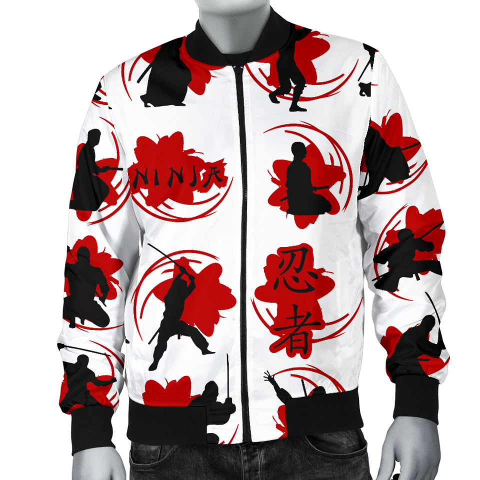 Ninja Pattern Men Bomber Jacket