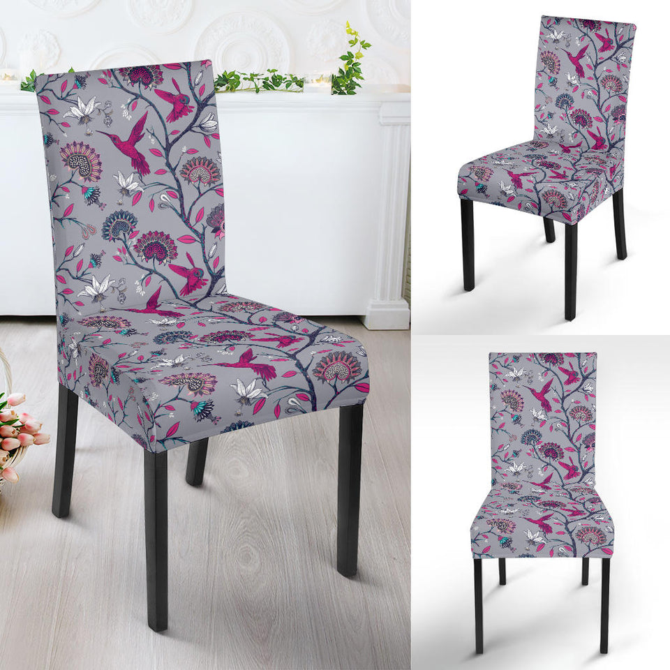 Hummingbird Pattern Print Design 04 Dining Chair Slipcover