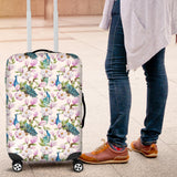 Peacock Pink Flower Pattern Luggage Covers