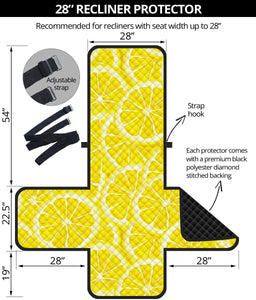 Sliced Lemon Pattern Recliner Cover Protector