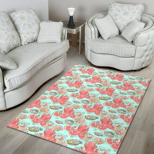 Octopus Fish Shell Pattern Area Rug