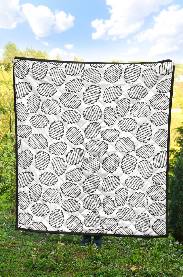 Potato Chips Pattern Print Design 03 Premium Quilt