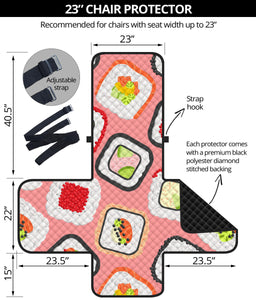 Sushi Roll Pattern Chair Cover Protector