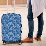 Dolphin Tribal Blue Pattern  Luggage Covers