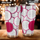 Sliced Dragon Fruit Pattern Tumbler