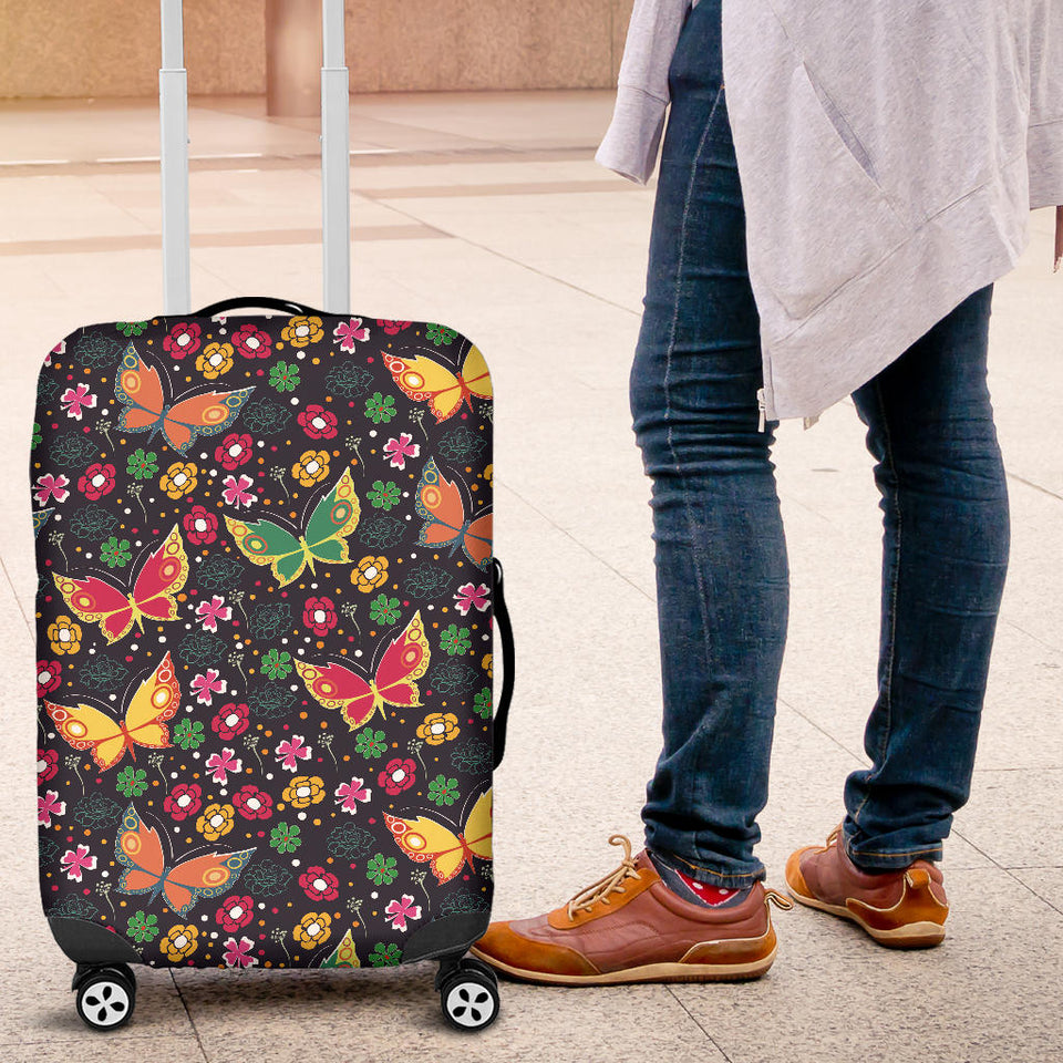 Butterfly Flower Pattern Luggage Covers