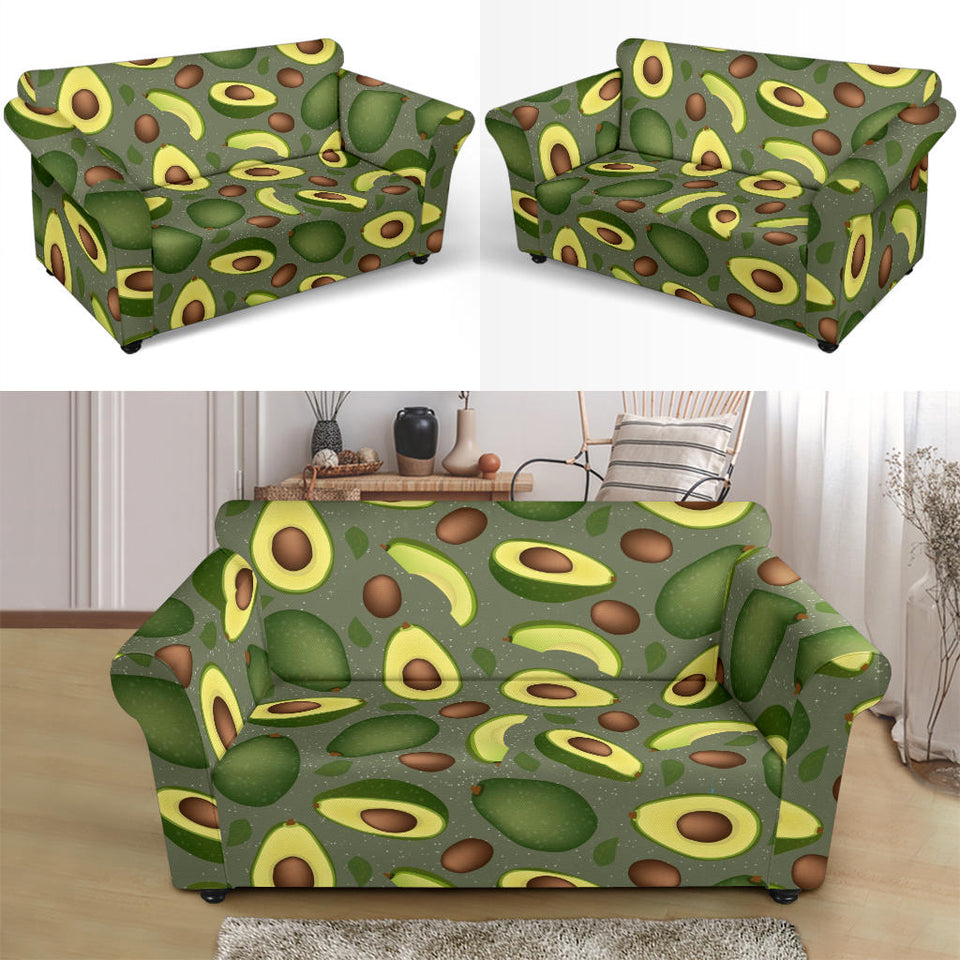 Avocado Pattern Background Loveseat Couch Slipcover