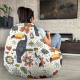 Toucan Flower Pattern Bean Bag Cover