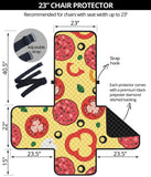 Pizza Tomato Salami Texture Pattern Chair Cover Protector