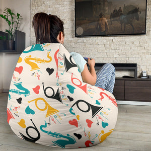 Saxophone Pattern Background Bean Bag Cover