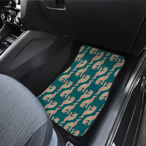 Greyhound Pattern Print Design 05 Front and Back Car Mats