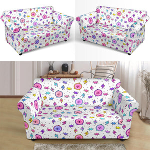 Alarm Clock Pattern Loveseat Couch Slipcover