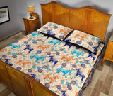 Cute Horse Pattern Quilt Bed Set