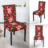 Pig Pattern Print Design 01 Dining Chair Slipcover