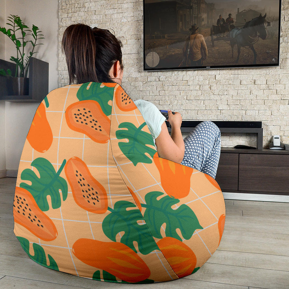 Papaya Leaves Pattern Bean Bag Cover