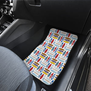 Surfboard Pattern Print Design 02 Front Car Mats