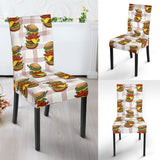 Hamburger Pattern Print Design 03 Dining Chair Slipcover