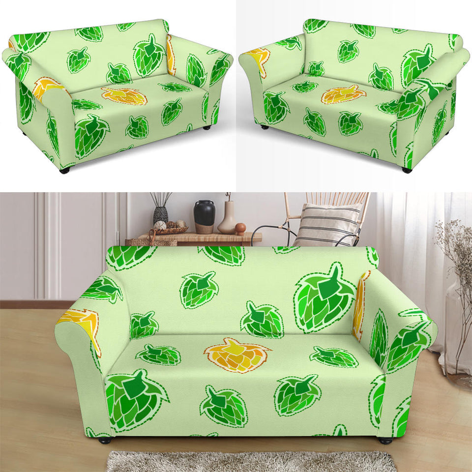 Hop Graphic Decorative Pattern Loveseat Couch Slipcover