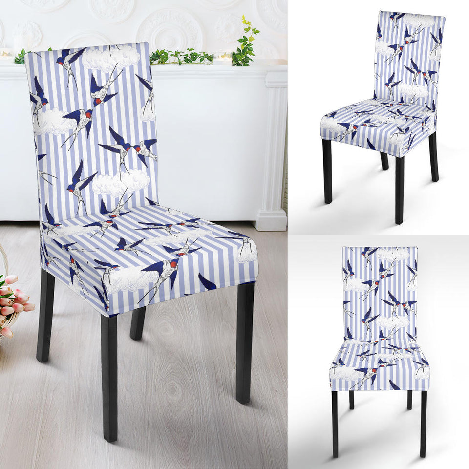 Swallow Pattern Print Design 03 Dining Chair Slipcover