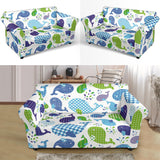 Whale Stripe Dot Pattern Loveseat Couch Slipcover