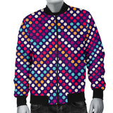 Zigzag Chevron Pokka Dot Aboriginal Pattern Men Bomber Jacket