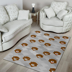 Cute Otter Pattern Area Rug