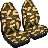 Peanut Pattern Green Background Universal Fit Car Seat Covers