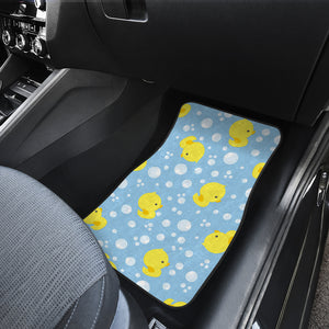 Duck Toy Pattern Print Design 02 Front and Back Car Mats