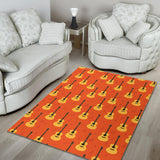 Classice Guitar Music Pattern Area Rug