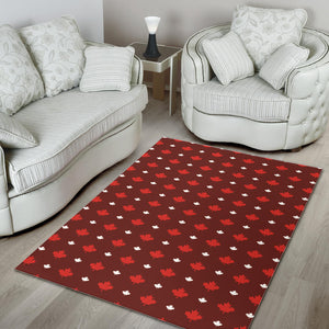 Canadian Maple Leaves Pattern background Area Rug