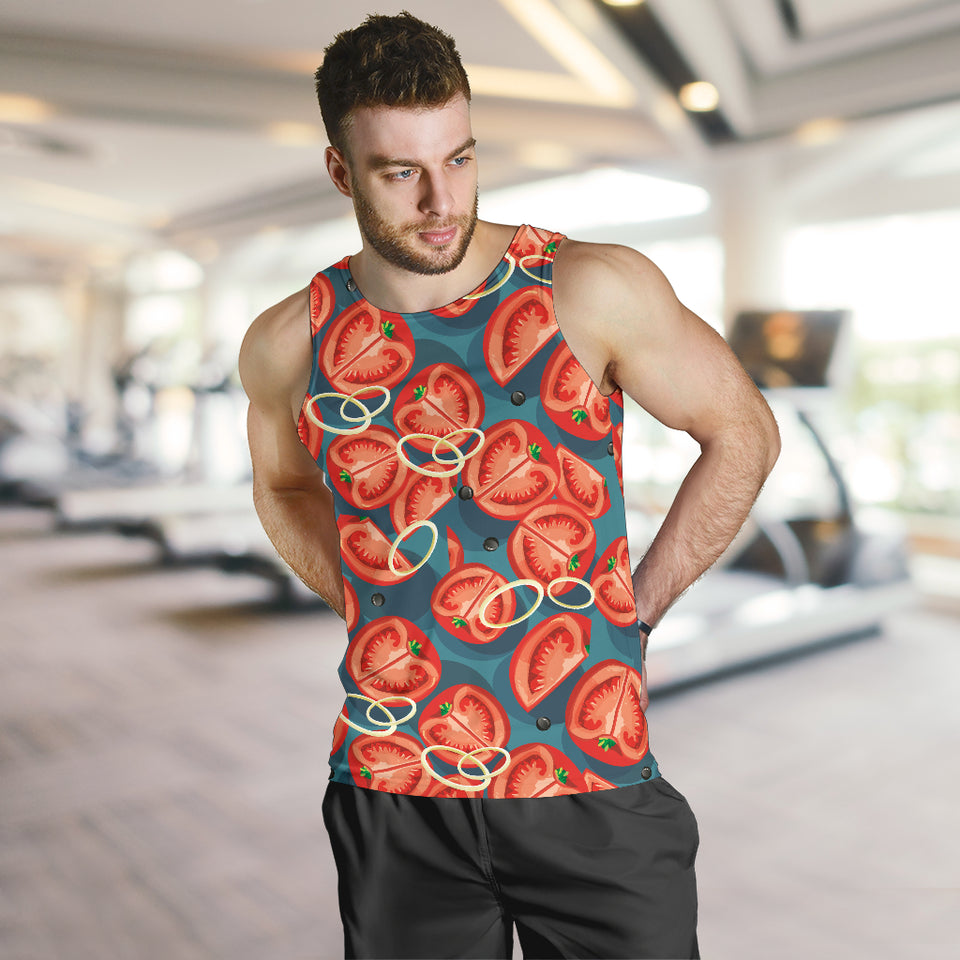 Tomato Pattern Background Men Tank Top