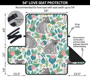 Koala Leaves Pattern Loveseat Couch Cover Protector