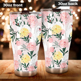 Swan Flower Pattern Tumbler