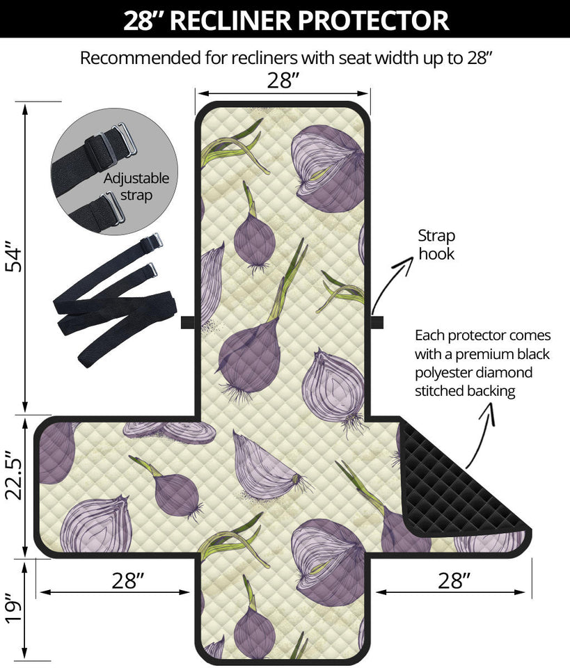 Onion Pattern Set Recliner Cover Protector