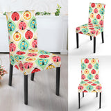 Ladybug Pattern Print Design 02 Dining Chair Slipcover
