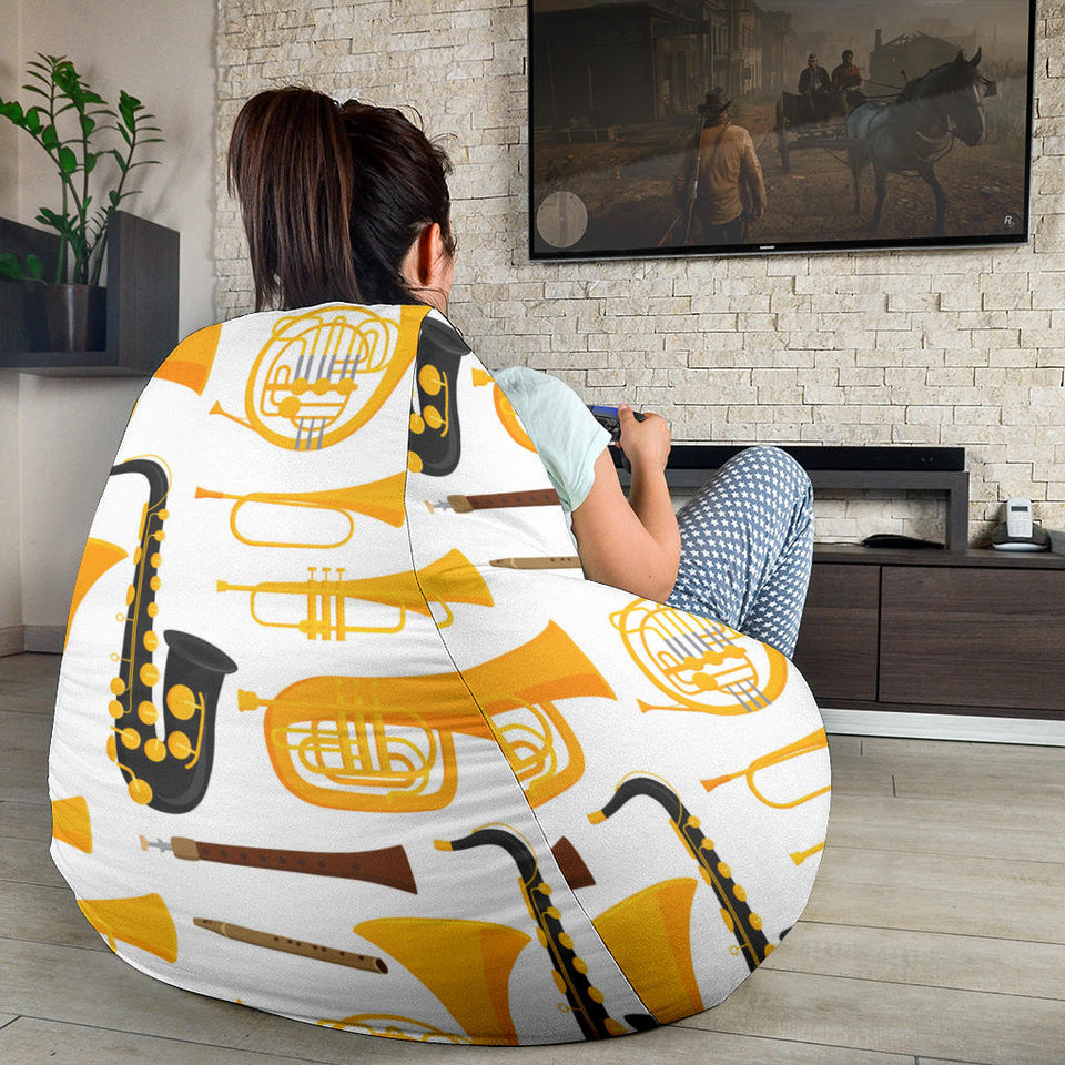 Saxophone Theme Pattern Bean Bag Cover