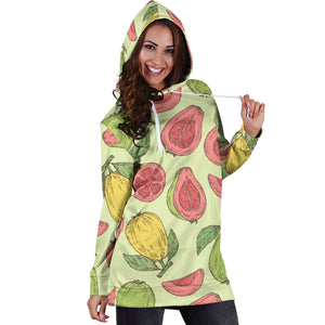 Guava Pattern Background Women Hoodie Dress