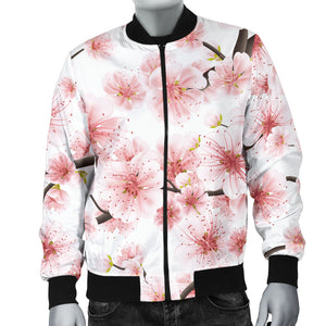 Sakura Pattern Theme Men Bomber Jacket