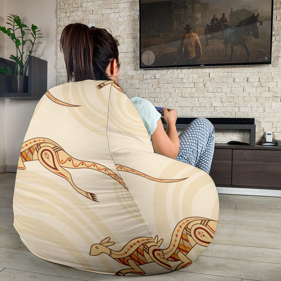 Kangaroo Aboriginal Pattern Background Bean Bag Cover