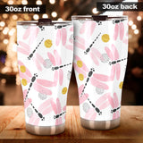 Pink Dragonfly Pattern Tumbler