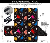 Colorful Crow Pattern Loveseat Couch Cover Protector