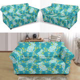 Rabbit Flower Theme Pattern Loveseat Couch Slipcover