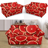 Sliced Grapefruit Pattern Background Loveseat Couch Slipcover