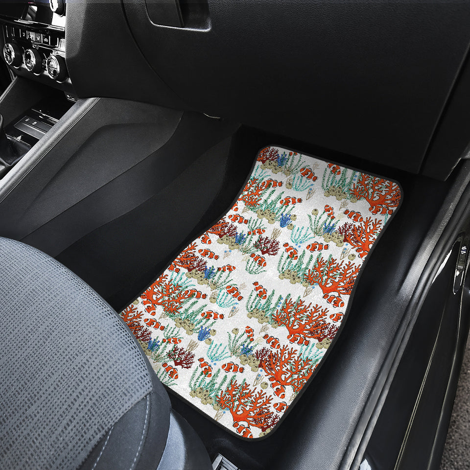 Clown Fish Pattern Print Design 04 Front Car Mats