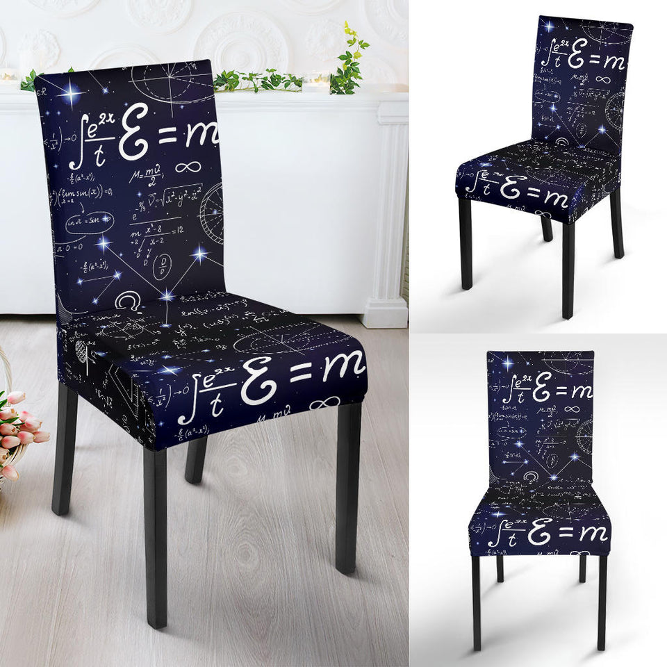 Math Pattern Print Design 02 Dining Chair Slipcover