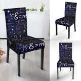 Math Pattern Print Design 02 Dining Chair Slipcover