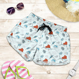 Swordfish Pattern Print Design 03 Women Shorts