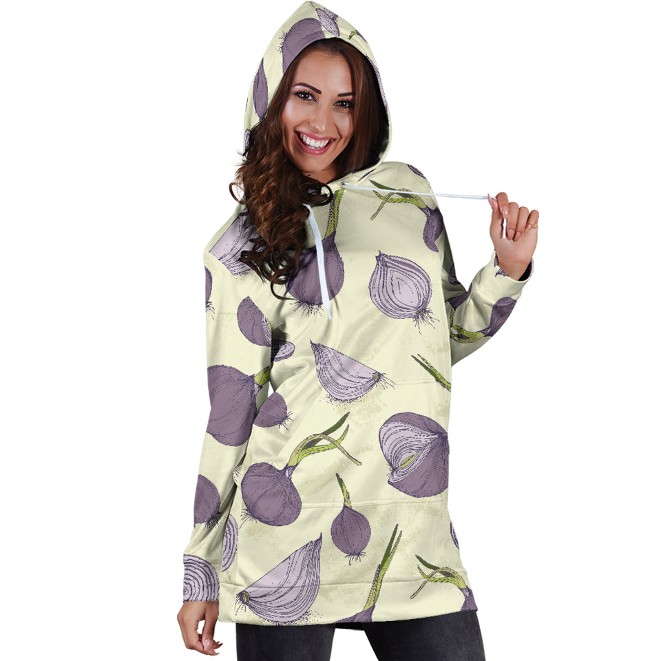 Onion Pattern Set Women Hoodie Dress