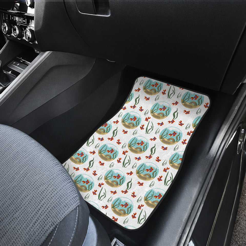 Goldfish Pattern Print Design 01 Front and Back Car Mats